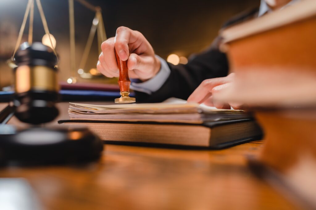 law and authority lawyer concept, judgment gavel hammer in court courtroom for crime judgement